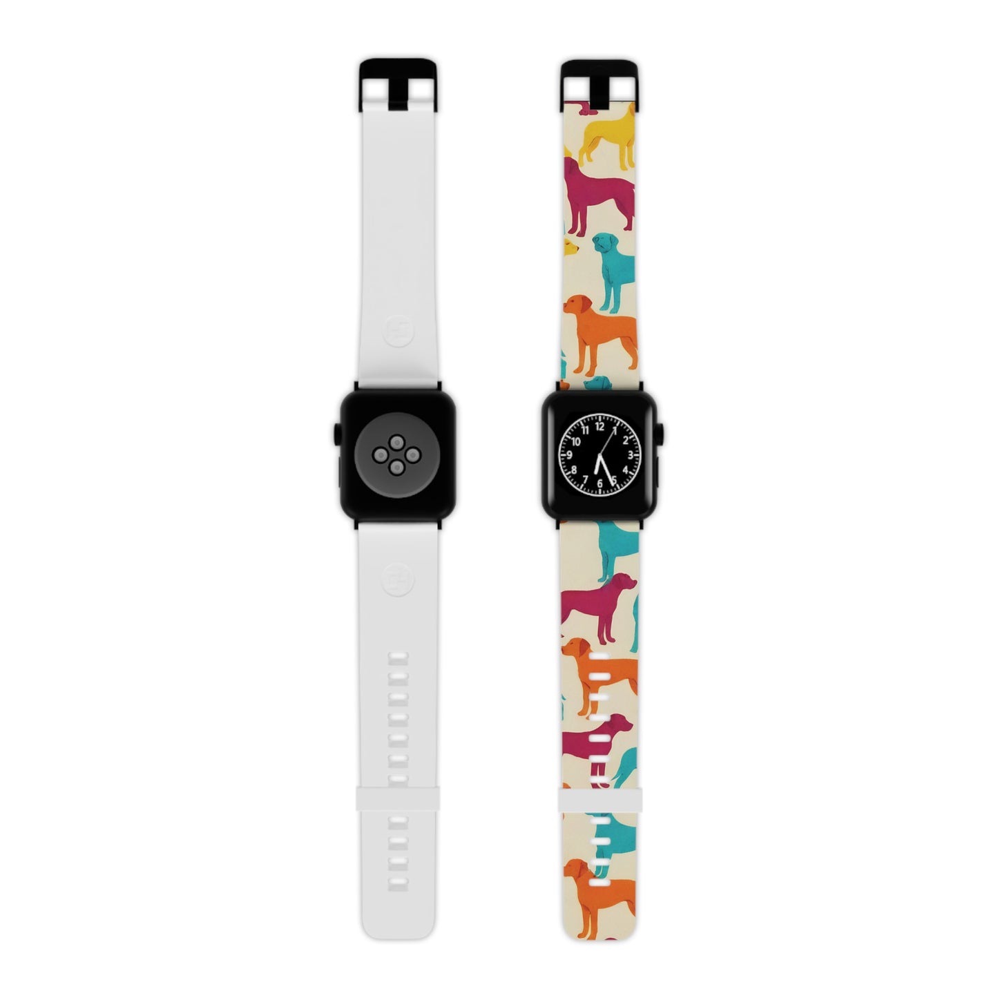 Apple Watch Band, Colorful Hounds Pattern, Standing Dogs Design