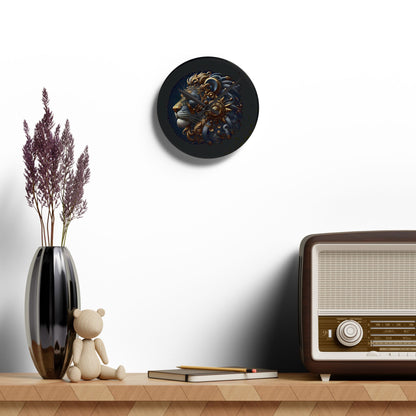 Acrylic Wall Clock, Steampunk Lion Head