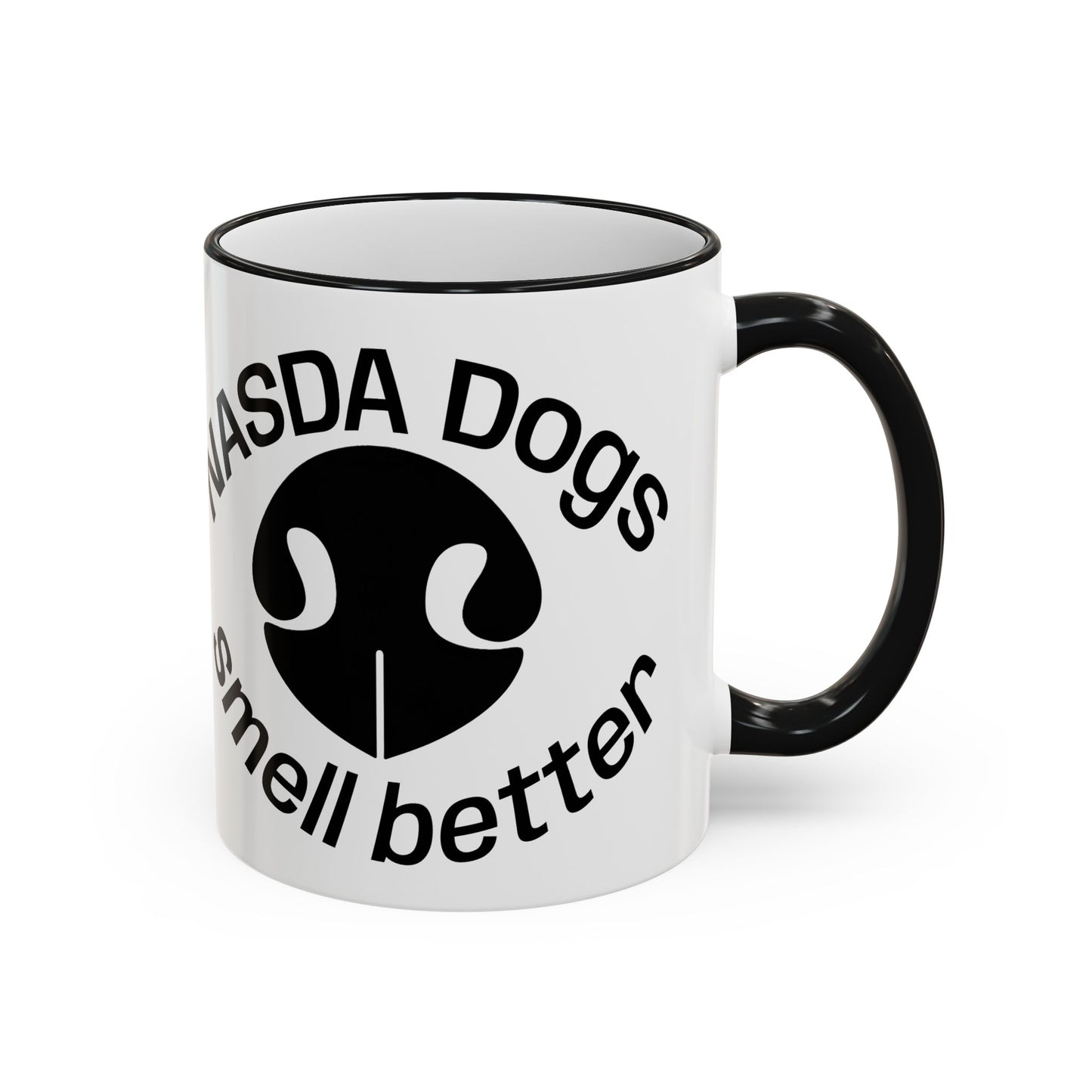 NASDA Dogs Smell Better; Accent Rim Coffee Cup, antlers