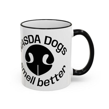 NASDA Dogs Smell Better; Accent Rim Coffee Cup, antlers