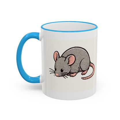 NASDA Dogs Smell Better Accent Rim Mug, rat