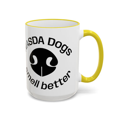 NASDA Dogs Smell Better; Accent Rim Coffee Cup, antlers
