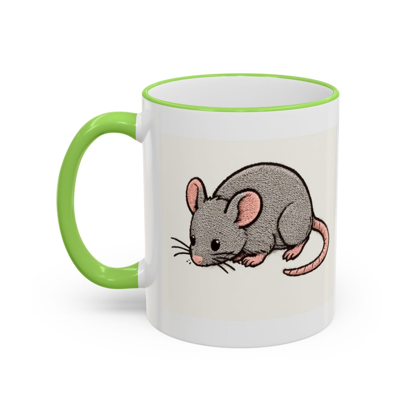 NASDA Dogs Smell Better Accent Rim Mug, rat