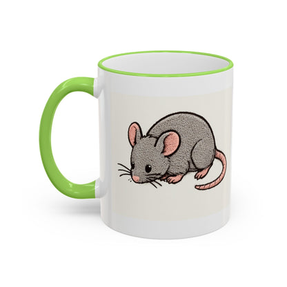 NASDA Dogs Smell Better Accent Rim Mug, rat