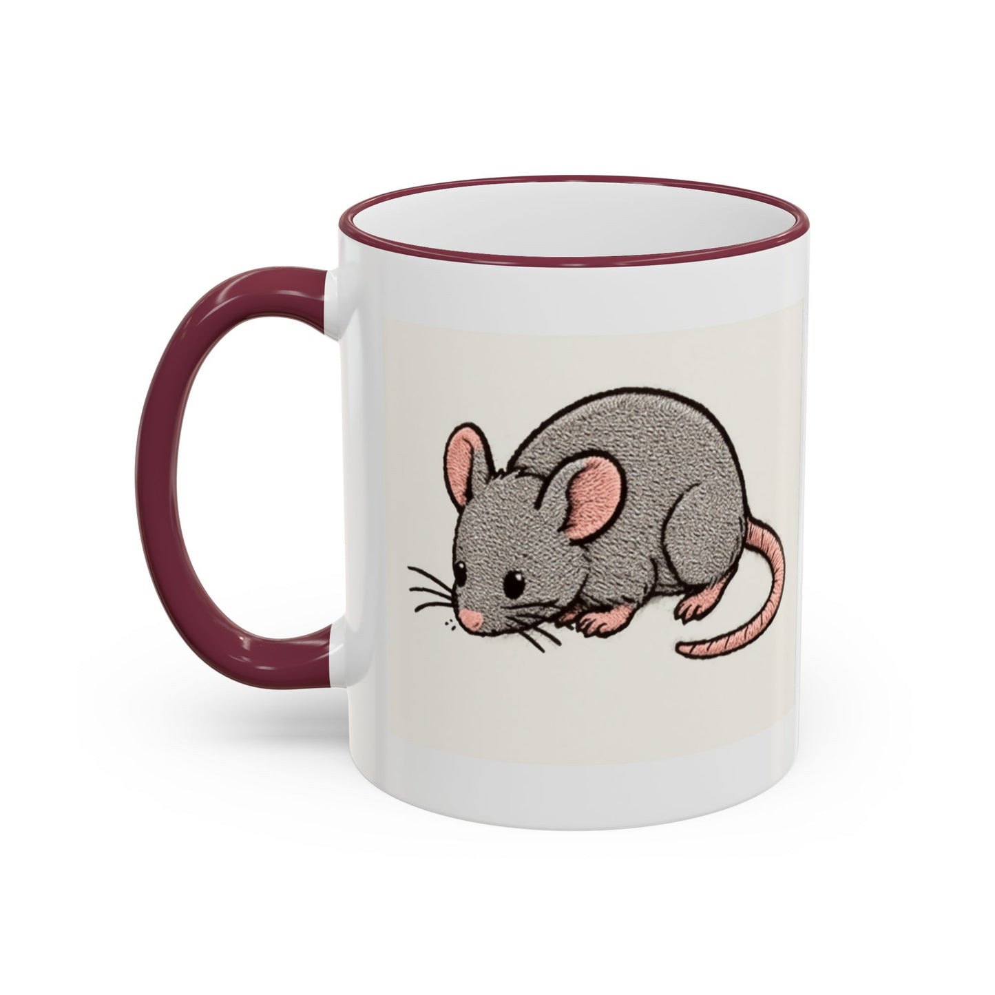 NASDA Dogs Smell Better Accent Rim Mug, rat