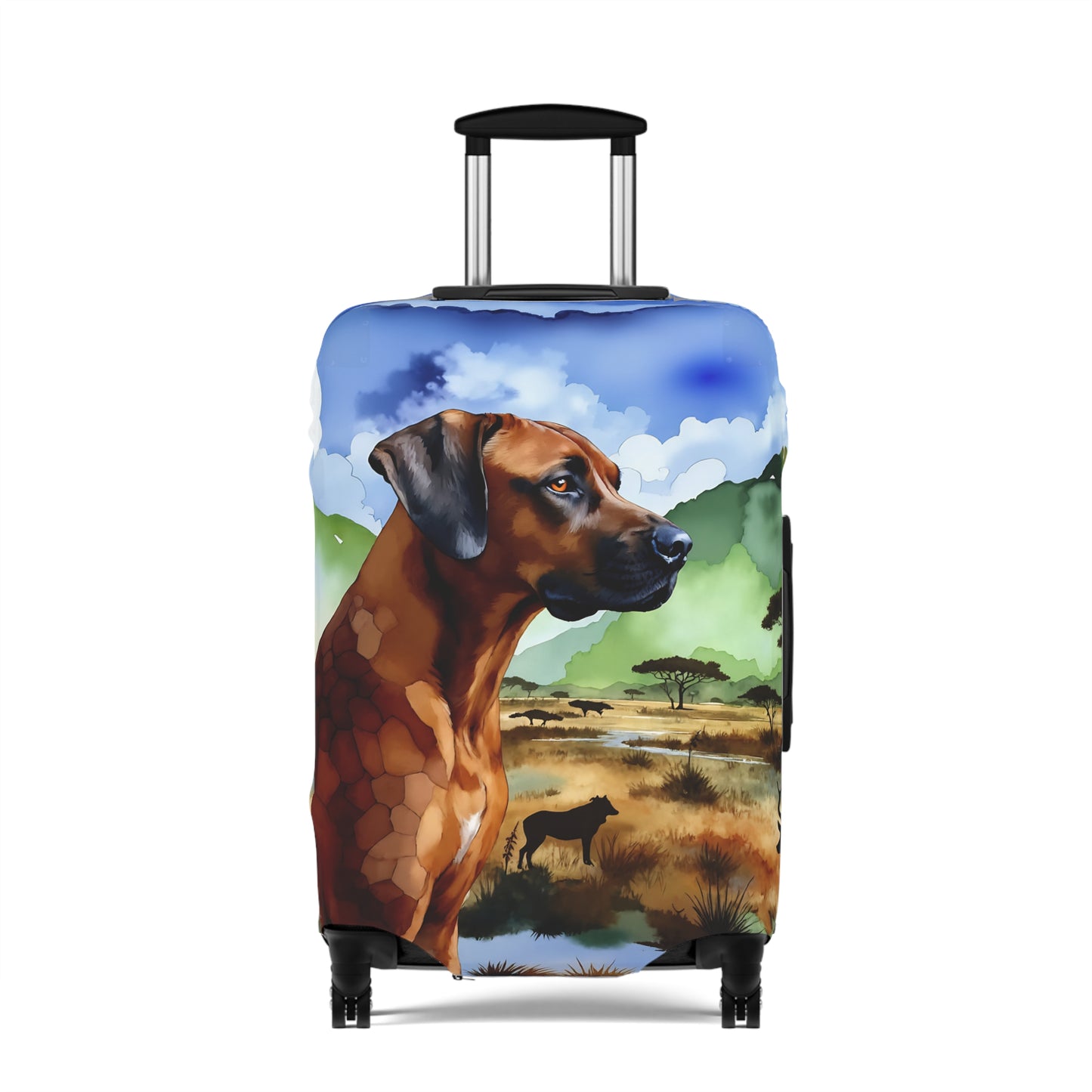 Luggage Cover, Rhodesian Ridgeback, African Plains Design