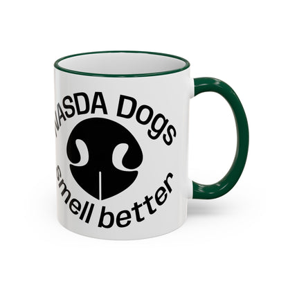 NASDA Dogs Smell Better; Accent Rim Coffee Cup, antlers