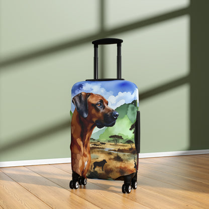 Luggage Cover, Rhodesian Ridgeback, African Plains Design