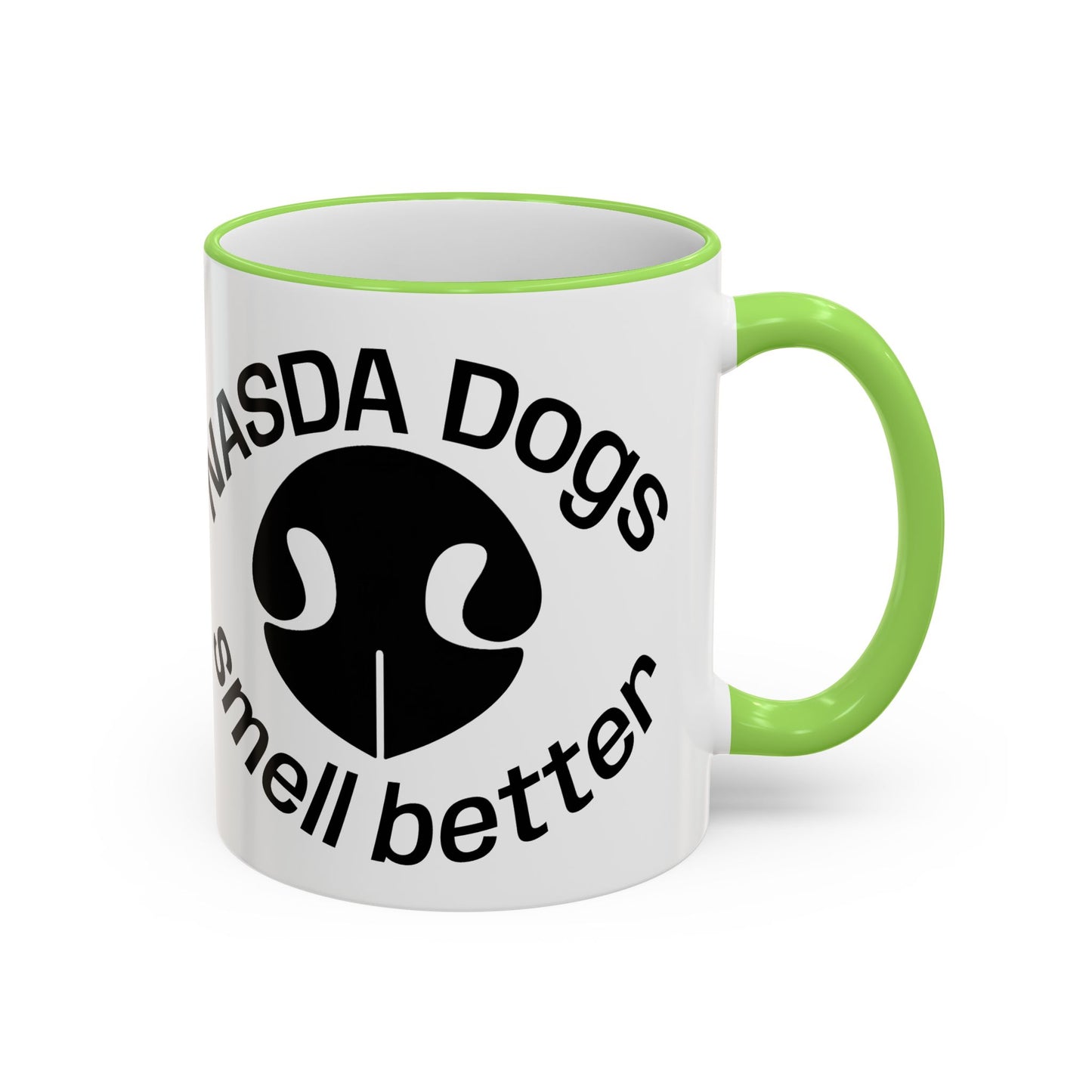 NASDA Dogs Smell Better; Accent Rim Coffee Cup, antlers