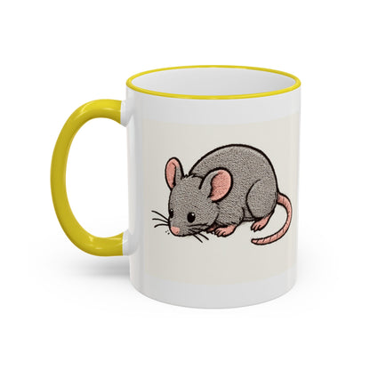 NASDA Dogs Smell Better Accent Rim Mug, rat