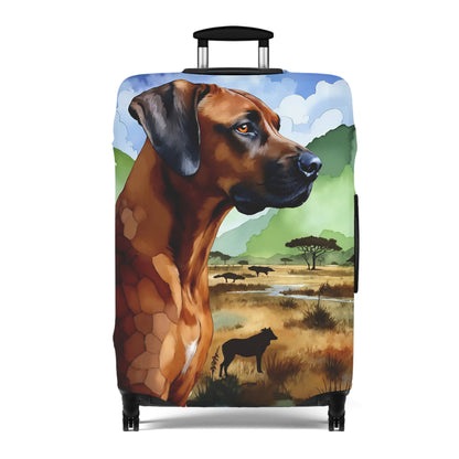 Luggage Cover, Rhodesian Ridgeback, African Plains Design