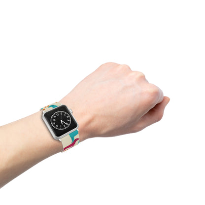 Apple Watch Band, Colorful Hounds Pattern, Standing Dogs Design