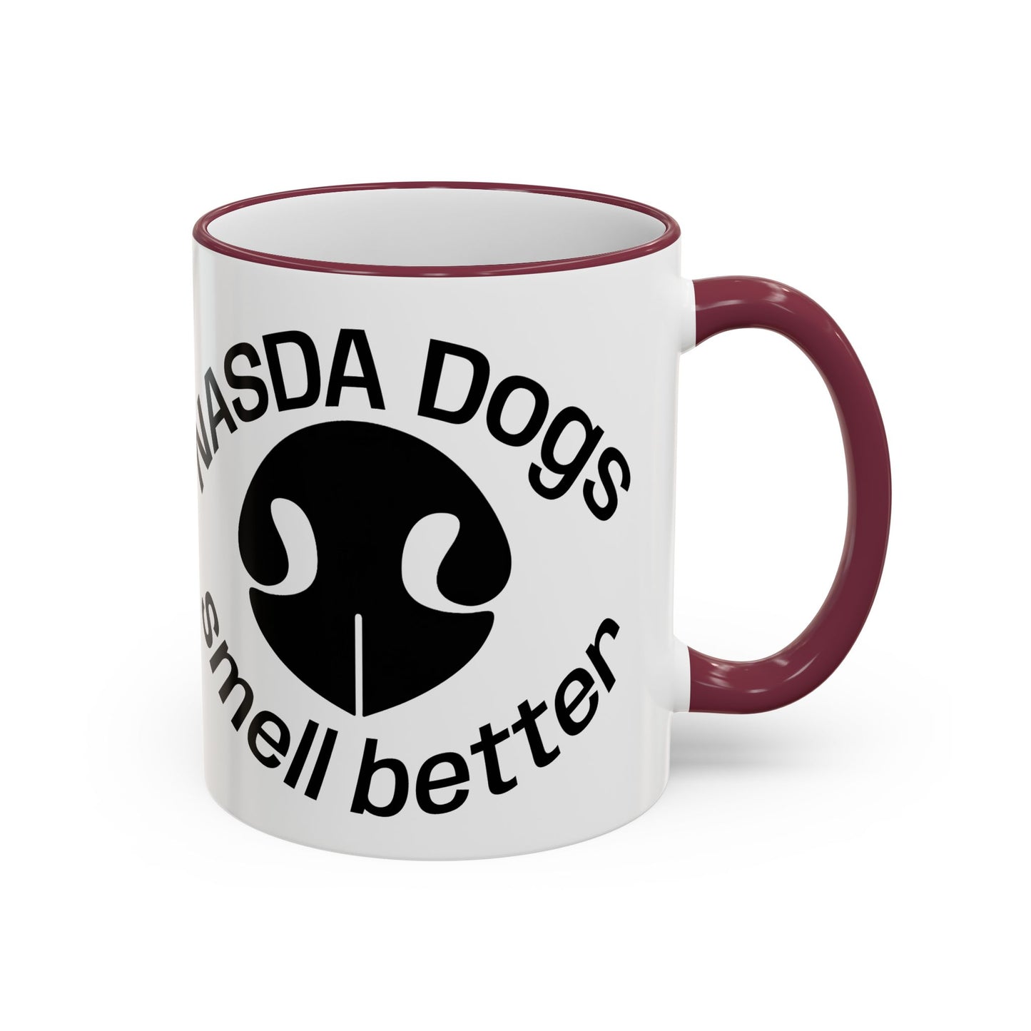 NASDA Dogs Smell Better; Accent Rim Coffee Cup, antlers