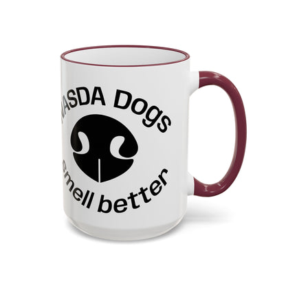 NASDA Dogs Smell Better; Accent Rim Coffee Cup, antlers