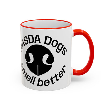 NASDA Dogs Smell Better; Accent Rim Coffee Cup, antlers