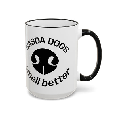 NASDA Dogs Smell Better Accent Rim Mug, rat