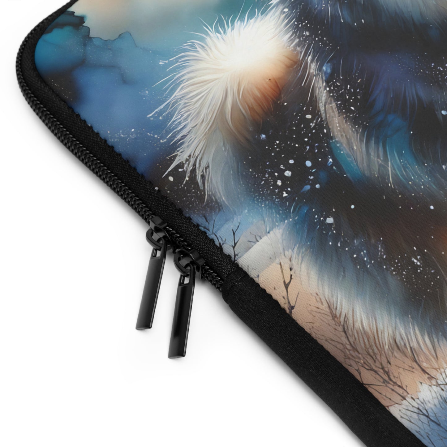Laptop Sleeve, Alaskan Malamute, alcohol ink #2