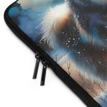 Laptop Sleeve, Alaskan Malamute, alcohol ink #2