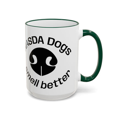 NASDA Dogs Smell Better; Accent Rim Coffee Cup, antlers