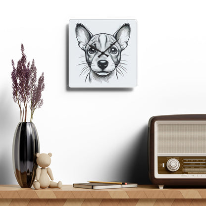 Acrylic Wall Clock, Basenji