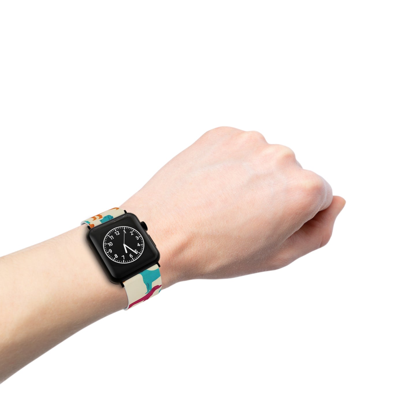 Apple Watch Band, Colorful Hounds Pattern, Standing Dogs Design