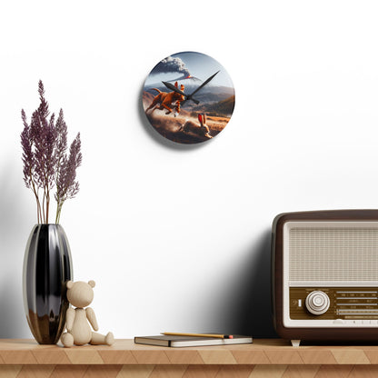 Acrylic Wall Clock, Cirneco dell’Etna