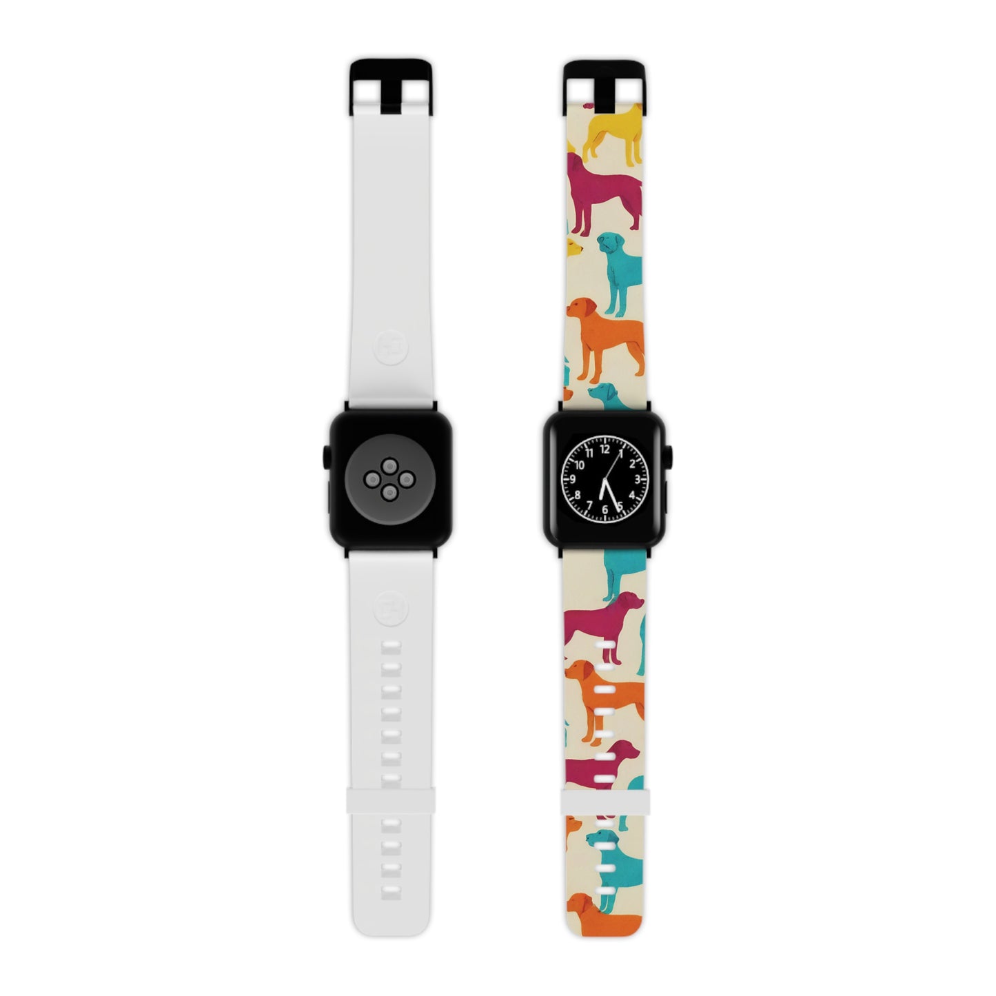 Apple Watch Band, Colorful Hounds Pattern, Standing Dogs Design