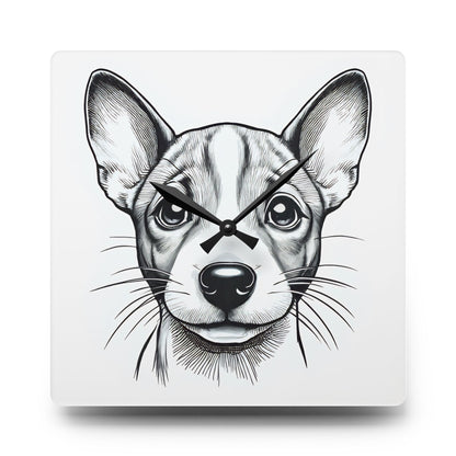 Acrylic Wall Clock, Basenji
