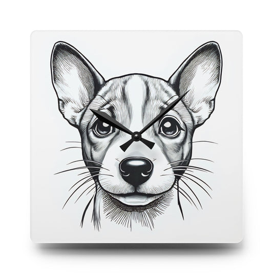 Acrylic Wall Clock, Basenji