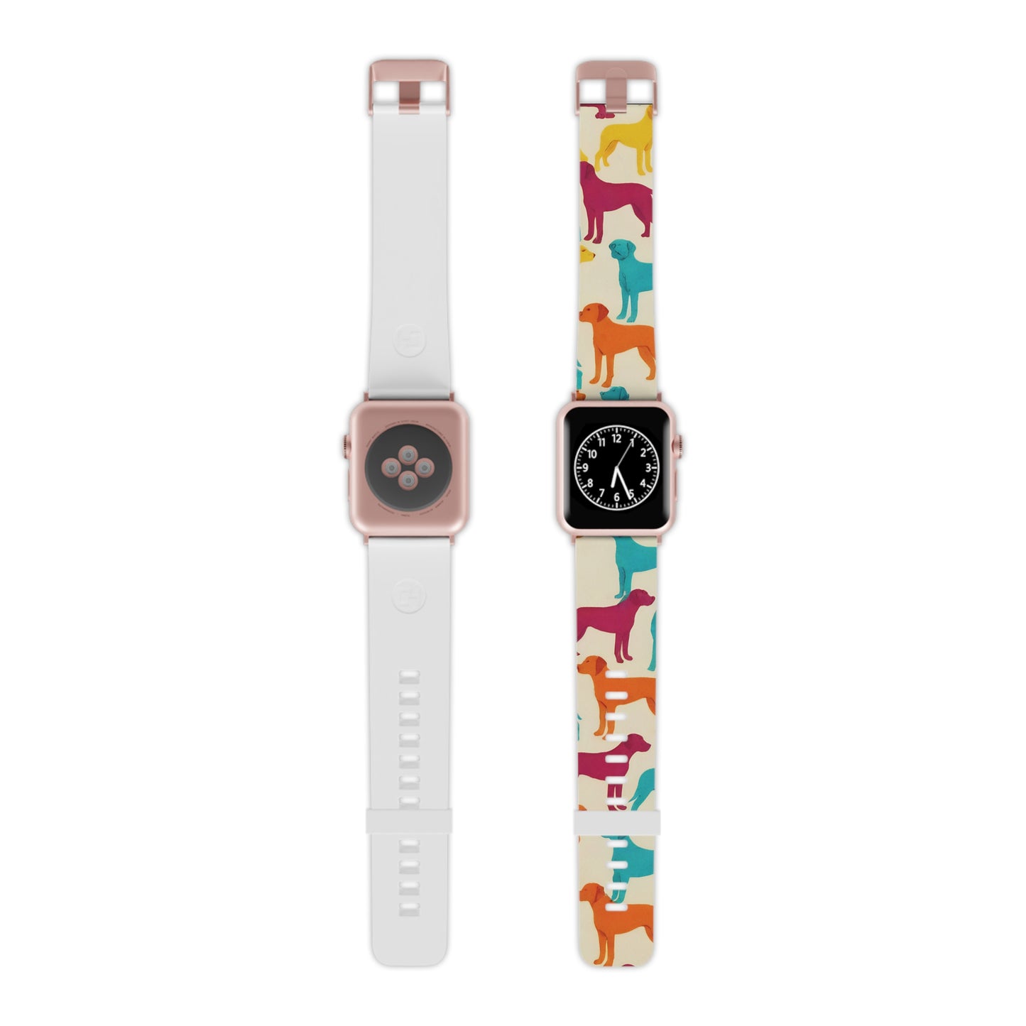 Apple Watch Band, Colorful Hounds Pattern, Standing Dogs Design