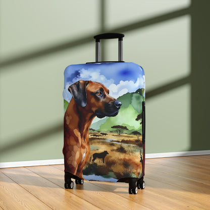 Luggage Cover, Rhodesian Ridgeback, African Plains Design