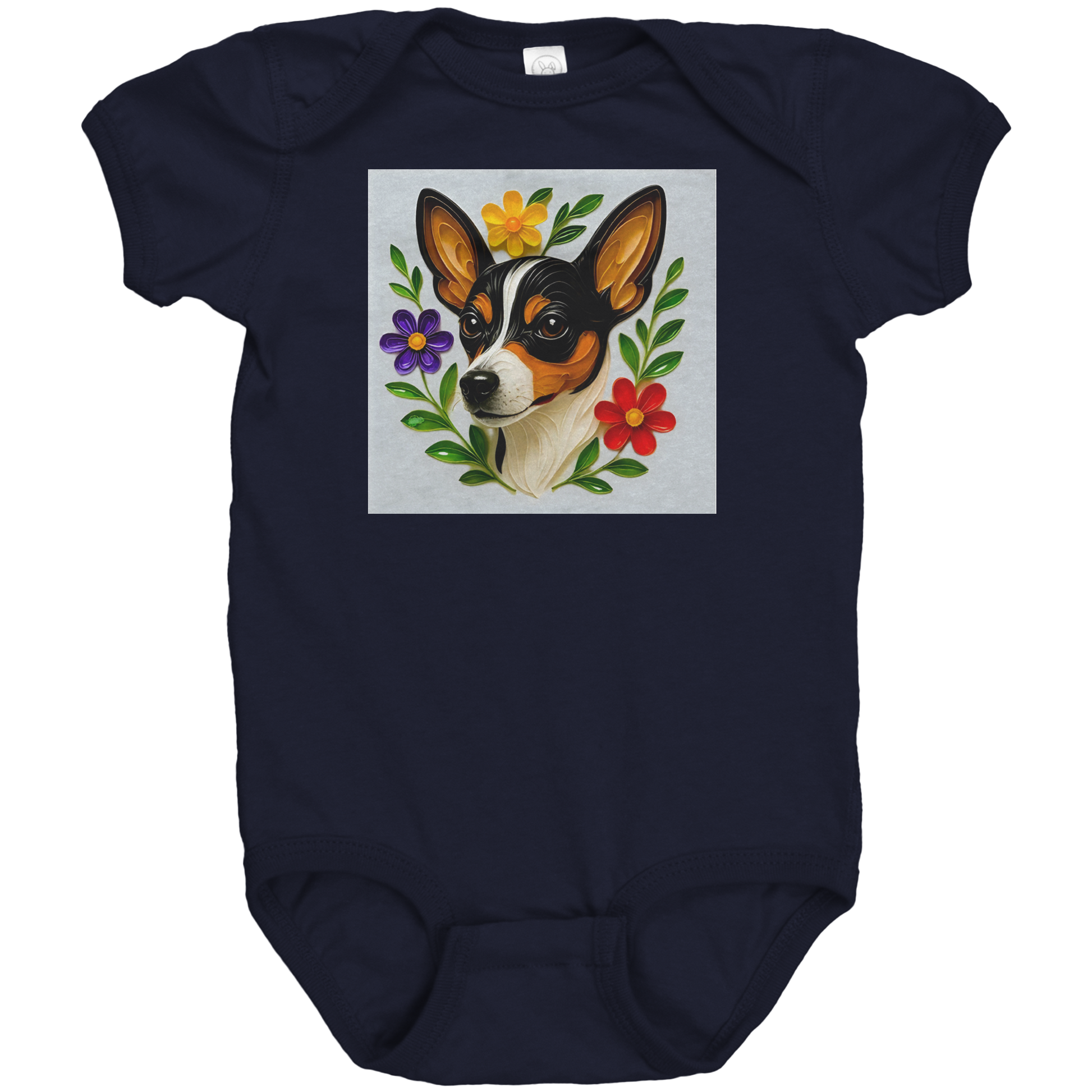 Baby_Bodysuit_Toy_Fox_Terrier_Floral_Navy_Front_Mockup.png