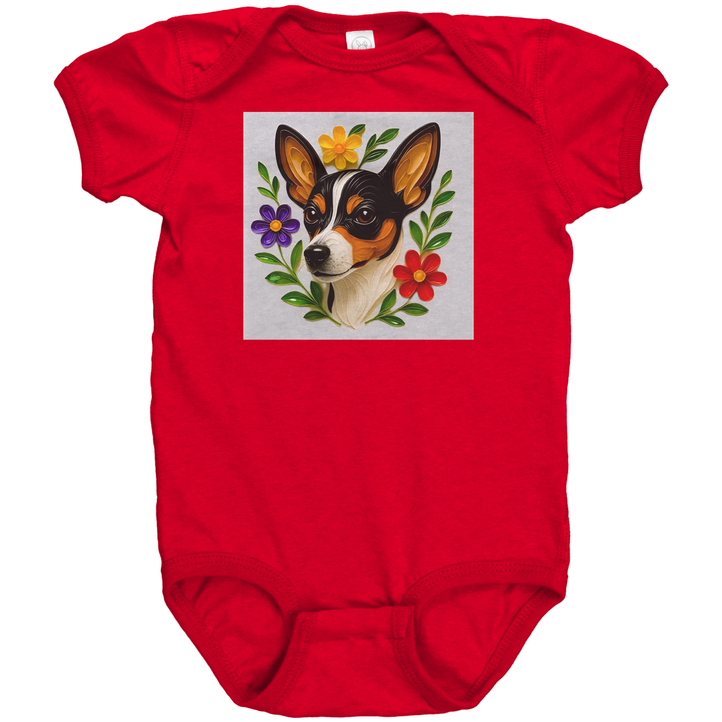 Baby_Bodysuit_Toy_Fox_Terrier_Floral_Red_Front_Mockup.png