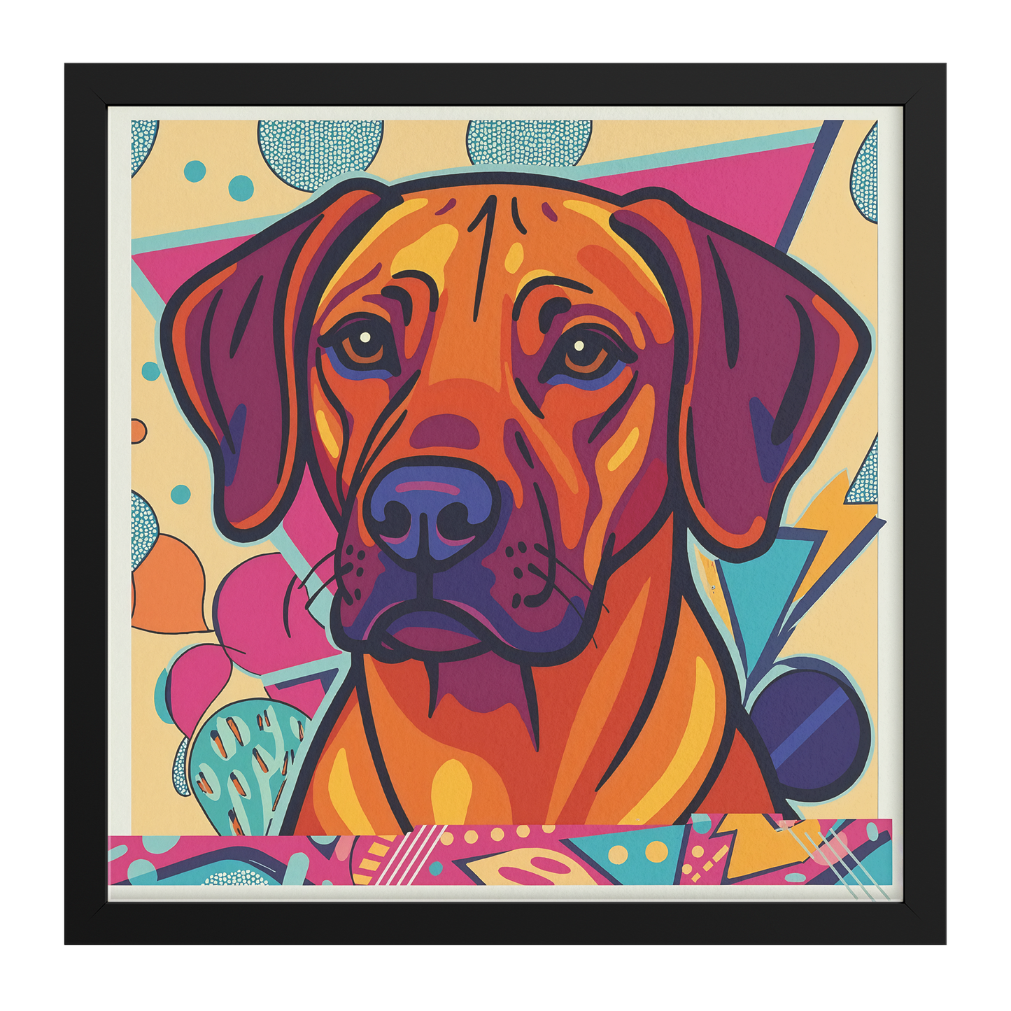 Framed_Art_Print_Rhodesian_Ridgeback_FAP_Square_Main_Black_Mockup.png