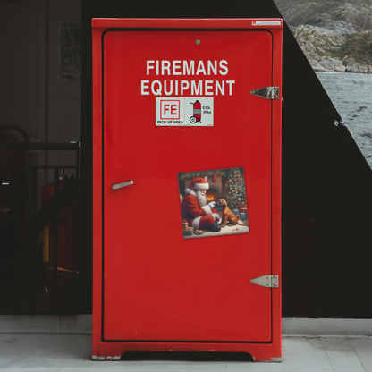 Santa_Takes_a_Break_Magnet_SquareCarMagnet_FireCabient_Mockup.png