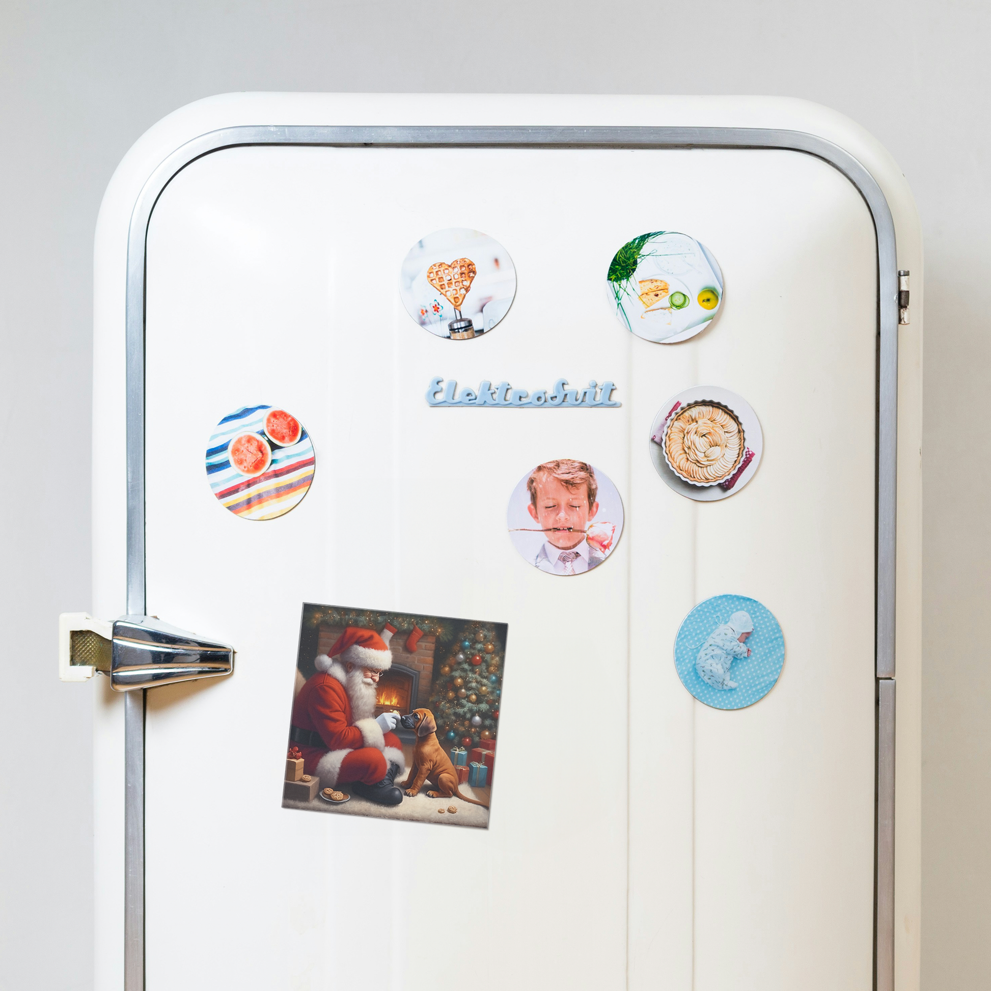 Santa_Takes_a_Break_Magnet_SquareCarMagnet_Fridge_Mockup.png